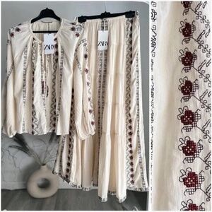 Zara matching set skirt and top